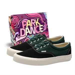 PARK DANCE Низкие скейтерские кроссовки унисекс черно-зеленые, цвет Black Green
