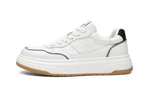 HLA Дышащие низкие скейтерские кроссовки мужские бело-черные, цвет White Black