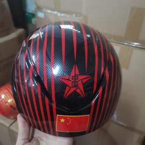 HEAD Шлем для фигурного катания и конькобежного спорта Liyang New Professional, черный, JK Black And Red Striped, обхват головы 55-61 см