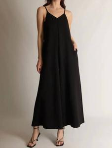 Комбинезон Bea на тонких бретельках черного цвета P.CILL