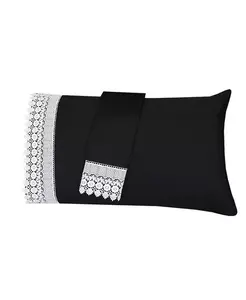 Наволочки с отделкой из кружева 4 дюйма (пара), роскошь, плотность 608 нитей - США, стандарт Egyptian Linens, black