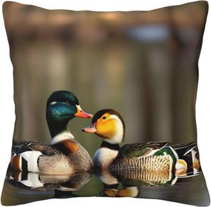 Ogniwo Декоративная подушка Mallard Ducks, квадратная наволочка для дивана и кровати Mallard Ducks