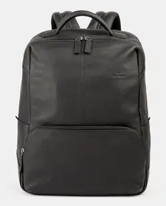 Черный кожаный рюкзак Scharlau, чёрный