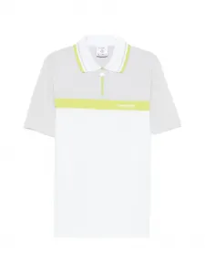 Поло на молнии с цветными блоками Casablanca, белый