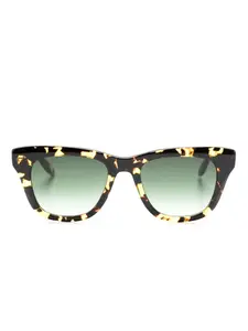 Солнцезащитные очки Claudel в оправе черепаховой расцветки Barton Perreira, коричневый