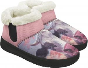 Женские зимние сапоги на снег удобные с плюшевой подкладкой, утолщенной подошвой и противоскользящей поверхностью для улицы Gdxynsmny, Cow