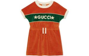 Платье детское Gucci, красный / зеленый