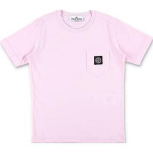 Детская футболка Stone Island, розовый