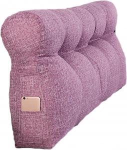 Треугольная клиновидная подушка для позиционирования, подушка для чтения, подушка для спины, подушка для позиционирования спины, подушка для изголовья, настенная подушка для изголовья, треугольная подушка (Цвет: фиолетовый, Размер: 60*50*1) COZMAX, Purple