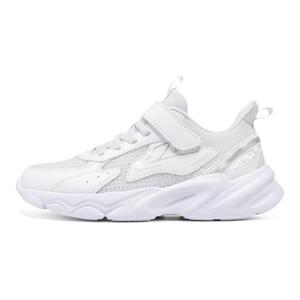 Антискользящие износостойкие низкие повседневные кроссовки для детей серебристо-белые подростковые 361°KIDS, 361 Degrees White/Silver