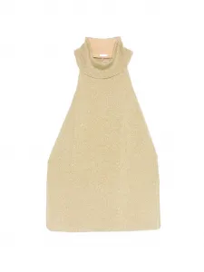 Топ на бретелях через шею без рукавов Cult Gaia, золотой