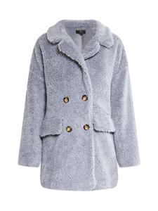 Женское пальто серого меланжа faina