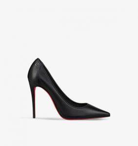 Спортивные туфли-лодочки Kate 100 из кожи на каблуке Christian Louboutin, черный