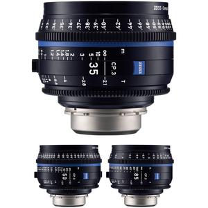 Комплект из трех объективов ZEISS CP.3 35, 50, 85 мм (крепление EF, ножки)