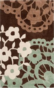 SAFAVIEH Modern Art Collection ковер 77 x 122 см BrownMulti MDA612A ручной работы с цветочным принтом