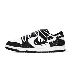 Dunk Bone Spike Fish устойчивые к истиранию низкие кроссовки для скейтбординга Unisex Nike, черный/белый