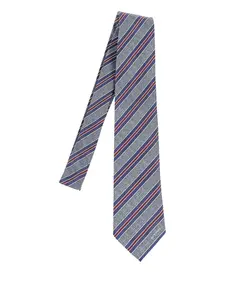 Полосатый шелковый галстук Etro, синий