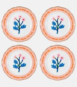 Набор Botanica из 4 фарфоровых тарелок Bitossi, Botanica Pink