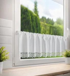 Штора CLARIE белая 30х150 см, присборенная лента Eurofirany