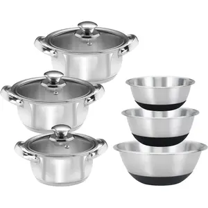 Набор кастрюль King Stainless Steel, серебряный