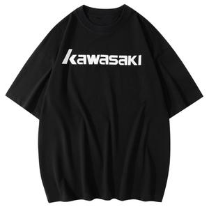 Футболка с рукавом дроп-шиплер унисекс Kawasaki, черный