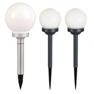 Комплект из 3 светодиодных уличных шарообразных светильников белого цвета Globo Lighting, белый