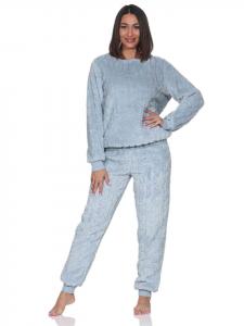 NORMANN Пижама с длинными рукавами, домашняя одежда, флис «шерпа», светло-голубой цвет