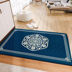 Dajiang Ковер 60x90 см для прихожей в новом китайском стиле, синий, средней толщины