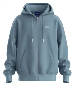 Мужская худи с длинными рукавами и молнией Hugo, синий