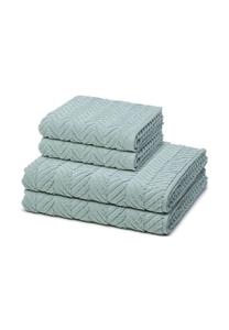 Набор полотенец Ross Sensual Skin Zopf, 4 штуки, светло-серый