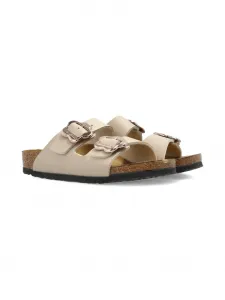 Босоножки с пряжкой-цветком Birkenstock Kids, нейтральный