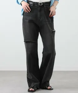 Джинсовые брюки с эффектом потертости Colony 2139, цвет Black