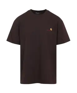 Футболка с американским шрифтом Carhartt Wip, коричневый