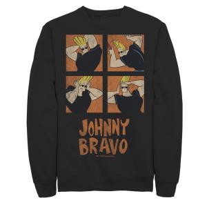 Мужской свитшот с прической Cartoon Network Johnny Bravo Box Up, Black Licensed Character, черный