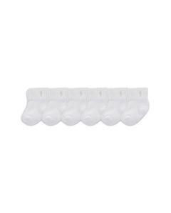 Носки Gripper для девочек, упаковка из 6 шт Ralph Lauren, белый