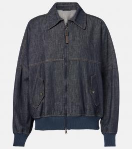 Джинсовая куртка-бомбер Brunello Cucinelli, Denim Blu
