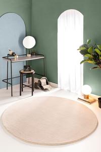 Шерстяной ковер согнутый Benuta - N/A, диаметр 150 см, бежевый