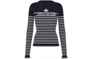 DIOR FW22 Вязаный свитер для женщин Marine Blue