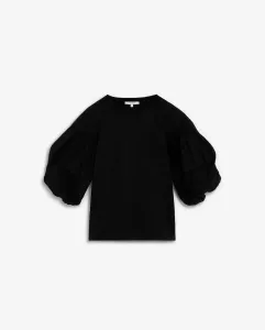 Женская футболка с коротким рукавом и воланами Scalpers, черный