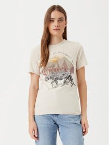 Футболка regular fit Lucy 15307412 Only, бежевый