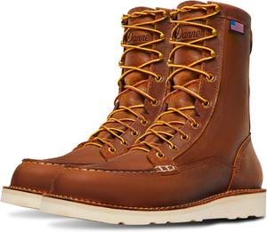 Мужские ботинки Danner Bull Run Moc Toe 8 - прочная кожа полного зерна с противоскользящей подошвой на платформе и стелькой с трехуровневой амортизацией, электропроводящие (EH), 10.5 Tobacco