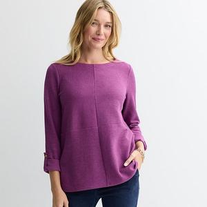 Женский топ Directional Texture Croft & Barrow, Currant Berry