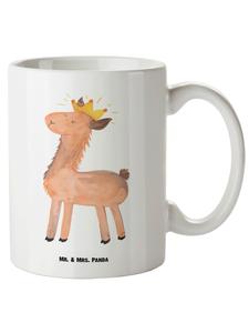 Кружка XL Lama King без слов в белом цвете Mr. & Mrs. Panda