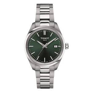 TISSOT Часы T Classic Collection Quartz Movement Unisex Watch 34mm Green Dial Stainless Steel Case Stainless Steel Watchband, Green Dial