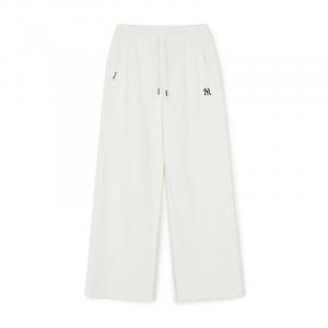 MLB Брюки Casual Women's New York Yankees/Ivory PTB06 Moderate Wide Leg