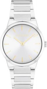 Женские часы Calvin Klein CK Linear Elegance - 32 мм, 2 часа, кварцевый, тонкий - браслет из нержавеющей стали - модные часы премиум-класса на все случаи жизни - подарок для нее, Silver