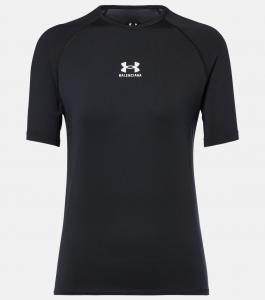 Хлопковая футболка Under Armour Balenciaga, черный