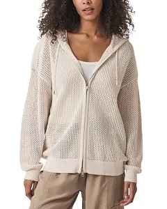 Свитер с капюшоном на молнии Nala Splendid, белый