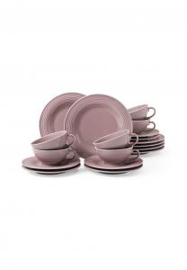 Тёмно-розовый чайный сервиз Beat glaze на 18 персон Seltmann Weiden