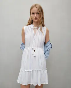 Короткое платье с запахом на шее Bambula Easy Wear, синий